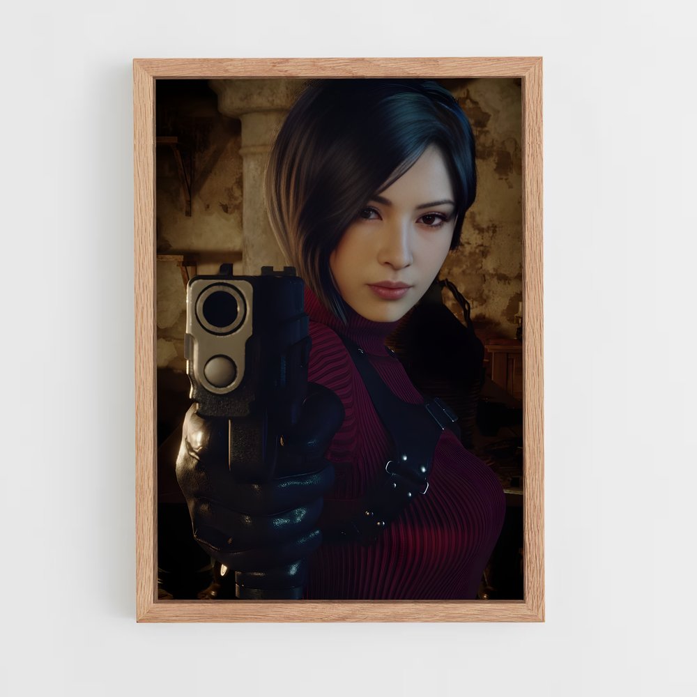 Poster Ada en Action – affiche Resident Evil (vue 4)